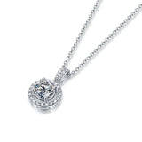 925 Silver 1CT Moissanite Lab Diamond Necklace