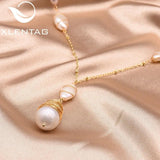 Pearl Long Pendant Necklace Birthday Gift