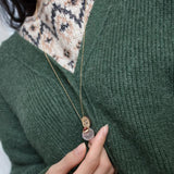 925 Silver Necklace with Rose Quartz Moissanite Garnet