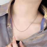 925 Sterling Silver 2.3MM Bead Chain Link Necklace