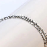 925 Sterling Silver 2.3MM Bead Chain Link Necklace