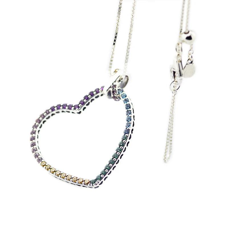 Heart Necklace & Pendant 925 Sterling Silver Jewelry Necklace For Women