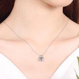 925 Silver 0.3ct Moissanite Necklace Dancing Pendant Thanksgiving Gift