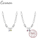 100% 925 Sterling Silver Pando Neckle Charming Classic Character DIY Neckle