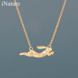 Flying Rabbit 925 Silver Chain Choker Necklace For Women