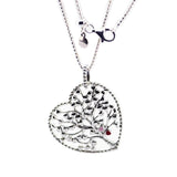 Tree of Love Bead Necklace with Silver Chain - Women Jewelry