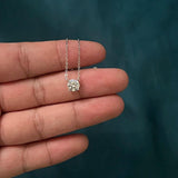 925 Silver 4 Rong Moissantie Necklace Platinum Plated