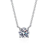 925 Silver 4 Rong Moissantie Necklace Platinum Plated