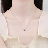 925 Silver 4 Rong Moissantie Necklace Platinum Plated