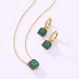 925 Silver Necklace Red Crystal Zircon Honeycomb Pendant Jewelry
