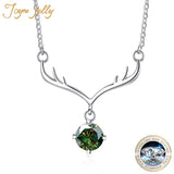 S925 Silver Moissanite Diamond Deer Pendant Necklace
