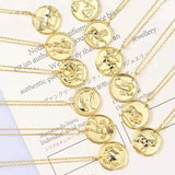 Pure 925 Sterling Silver 12 Constellations Pendant Necklace 18K Plated