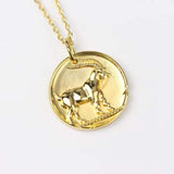 Pure 925 Sterling Silver 12 Constellations Pendant Necklace 18K Plated