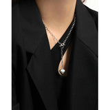 SHANICE S925 Silver Sweater Necklace LOVE Heart Party Jewelry