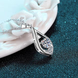 0.5CT 5MM Flash Moissanite Necklace S925 Silver Fine Jewelry