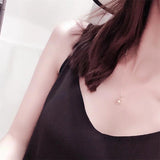 Titanium Steel Hollow Flower Pendant Necklace Women Snake Bone Chain Jewelry