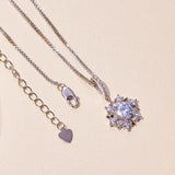 1.0CT VVS1 Moissanite Moon Hexagram Necklace S925 Silver