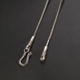 925 Sterling Silver Vintage Braided Sweater Chain Twist-off Detachable