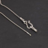 925 Sterling Silver Vintage Braided Sweater Chain Twist-off Detachable