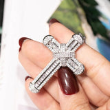 925 Silver Jesus Cross Pendant Necklace