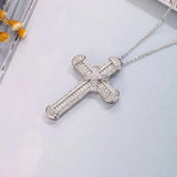 925 Silver Jesus Cross Pendant Necklace