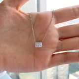 925 Silver Citrine Diamond Pendant Necklace