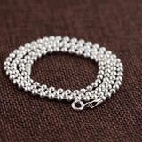 925 Silver Ball Chain Necklace 45-86cm Long