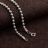 925 Silver Ball Chain Necklace 45-86cm Long