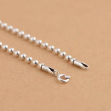 925 Silver Ball Chain Necklace 45-86cm Long