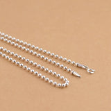 925 Silver Ball Chain Necklace 45-86cm Long