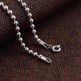 925 Silver Ball Chain Necklace 45-86cm Long