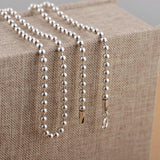 925 Silver Ball Chain Necklace 45-86cm Long