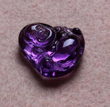 Koraba Amethyst Hand Carved Laughing Buddha Charm Pendant