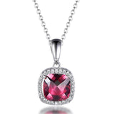 TKJ Tourmaline Necklace Pendant Silver Chain Custom Jewelry
