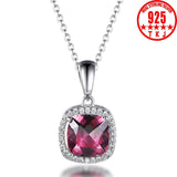 TKJ Tourmaline Necklace Pendant Silver Chain Custom Jewelry