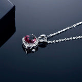 TKJ Tourmaline Necklace Pendant Silver Chain Custom Jewelry