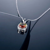 TKJ Tourmaline Necklace Pendant Silver Chain Custom Jewelry