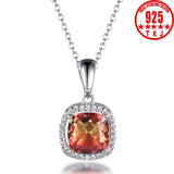 TKJ Tourmaline Necklace Pendant Silver Chain Custom Jewelry