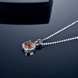 TKJ Tourmaline Necklace Pendant Silver Chain Custom Jewelry
