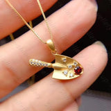Brazilian Tourmaline Pendant 925 Silver Necklace