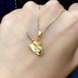 Brazilian Tourmaline Pendant 925 Silver Necklace