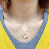 Brazilian Tourmaline Pendant 925 Silver Necklace