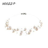 HOOZZ.P Multilayer Pearl Necklace 3-9mm High Luster Wedding Gift