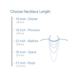 HOOZZ.P Multilayer Pearl Necklace 3-9mm High Luster Wedding Gift