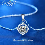 VVS1 Moissanite Windmill Pendant Necklace Sterling Silver Lab Diamond
