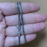 2mm Thick Real Silver Double Box Chain Necklace S925 Sterling Silver
