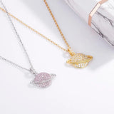 925 Silver Planet Necklace Sky Galaxy Star Women Jewelry