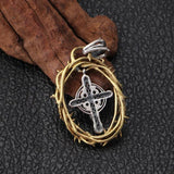 S925 Pure Silver Cross Skull Pendant American Thai Male Lady Small Drop
