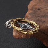 S925 Pure Silver Cross Skull Pendant American Thai Male Lady Small Drop