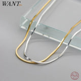 925 Silver Snake Bone Chain Charms Necklace Punk Choker Party Jewelry